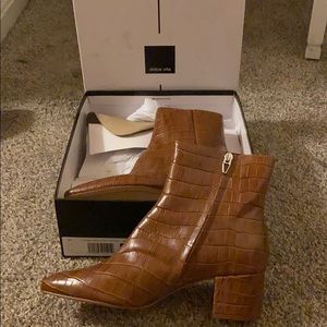 New with box Dolce Vita block heel croc booties
